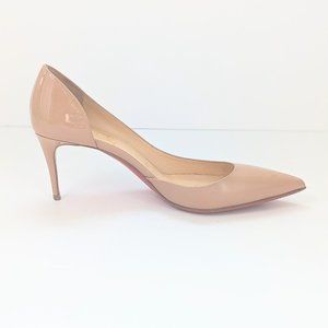 Christian Louboutin Heels - Iriza 70 - Nude Patent Leather - Size 38
